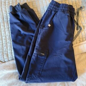 FIGS Navy Jogger Scrub Pants – Technical Collection, Size Small